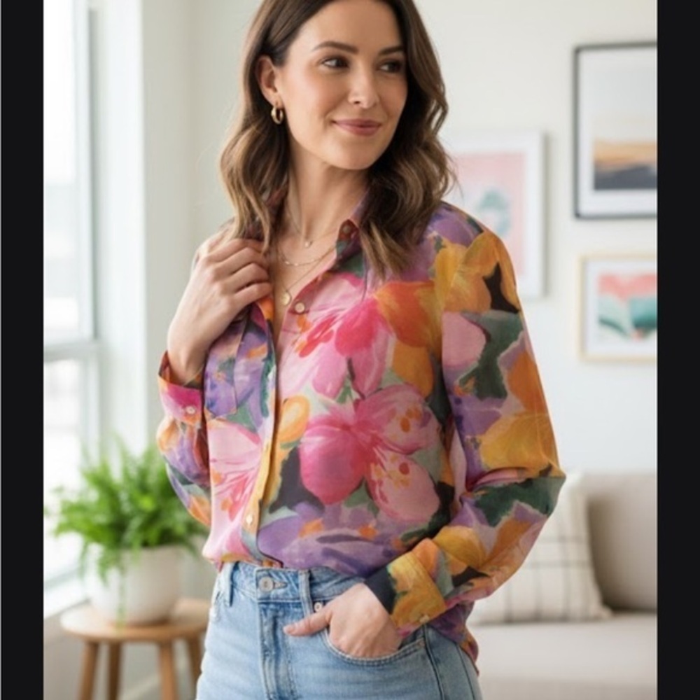 Lauren Ralph Lauren Multicolor Floral Blouse